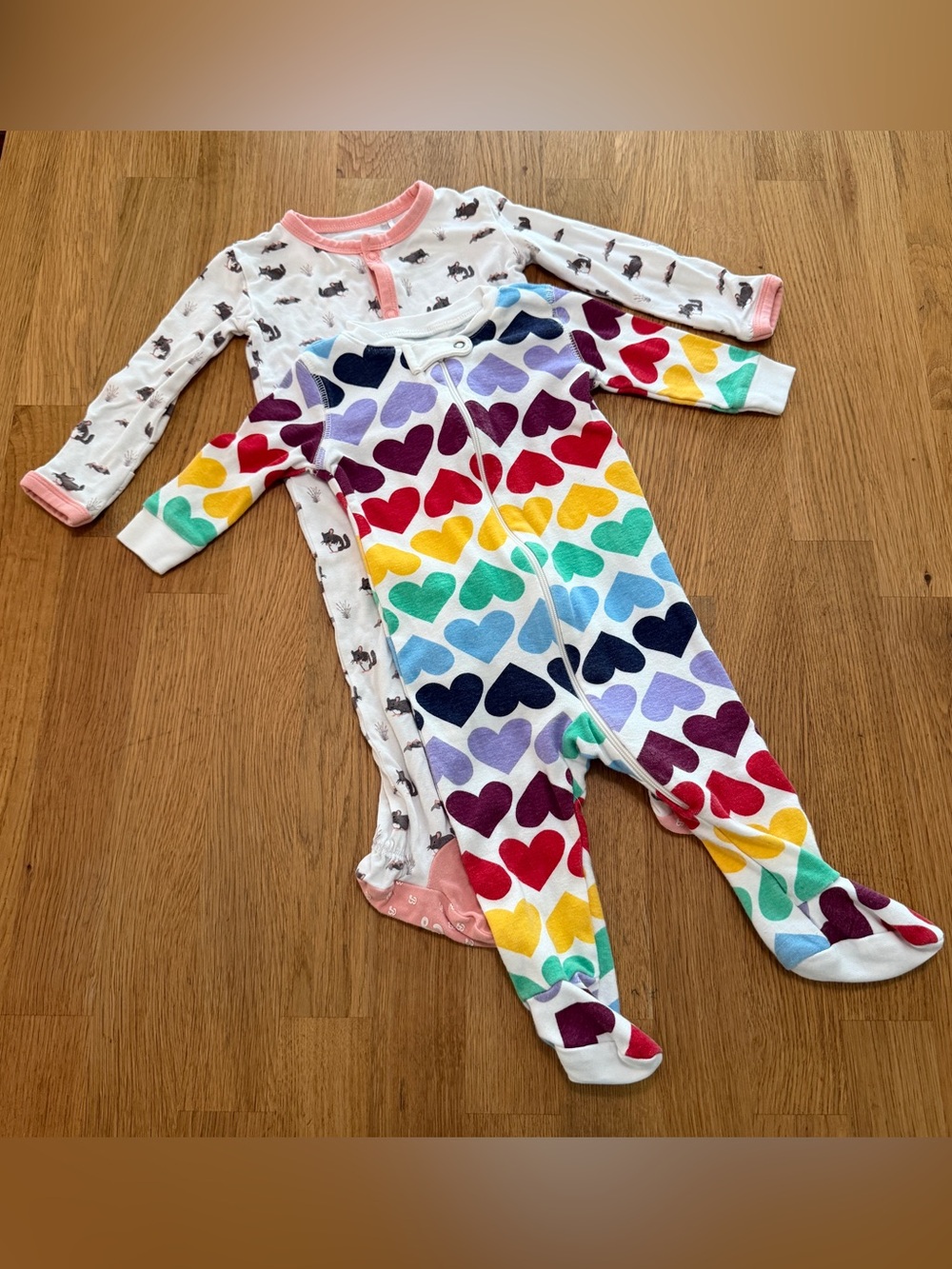 Primary Bubble Baby 3-6 MONTHS White Printed Long Sleeve Pajamas